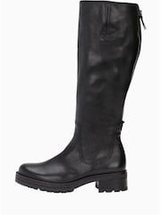 Gabor Propulsion XL Vario Calf Fit Black Leather Long Boots - Image 2 of 6