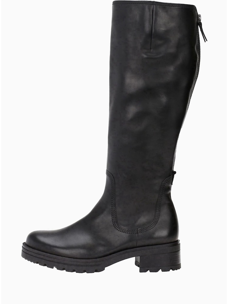 Gabor Propulsion XL Vario Calf Fit Black Leather Long Boots - Image 2 of 6 Gabor Propulsion XL Vario Calf Fit Black Leather Long Boots - Image 2 of 6