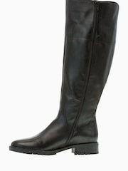 Gabor Propulsion XL Vario Calf Fit Black Leather Long Boots - Image 4 of 6