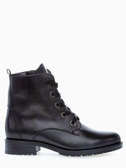 Gabor Prissie Black Leather Ankle Boots - Image 1 of 5