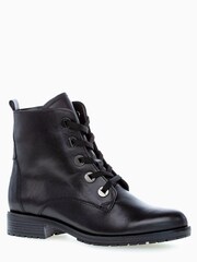 Gabor Prissie Black Leather Ankle Boots - Image 3 of 5
