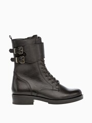 Gabor Hind Black Leather Biker Boots - Image 1 of 6
