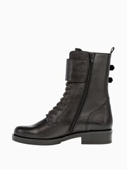 Gabor Hind Black Leather Biker Boots - Image 2 of 6