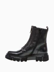Gabor Hind Black Leather Biker Boots - Image 4 of 6