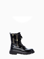 Gabor Cottage Black Leather Biker/Combat Boots - Image 1 of 5