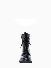 Gabor Cottage Black Leather Biker/Combat Boots - Image 4 of 5