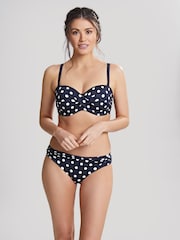 Panache Swim Navy Anya Riva Spot Twist Bandeau Bikini Top - Image 3 of 5