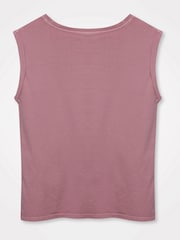 Sonder Studio Trägertop mit Strass-Totenkopf, Pink - Bild 3 von 4