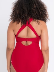 Curvy Kate Red Wrapsody Bandeau Swimsuit - Image 2 of 5