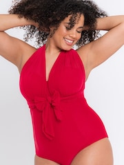 Curvy Kate Red Wrapsody Bandeau Swimsuit - Image 4 of 5