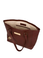 Pure Luxuries London Sophie Chestnut Leather Tote Bag - Image 4 of 5
