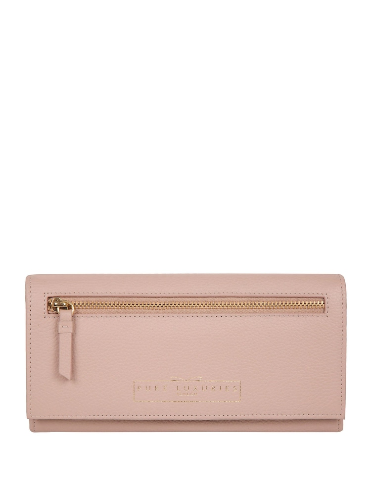 Rosa rubor - Monedero de cuero Monika de Pure Luxuries London - Imagen 1 de 4