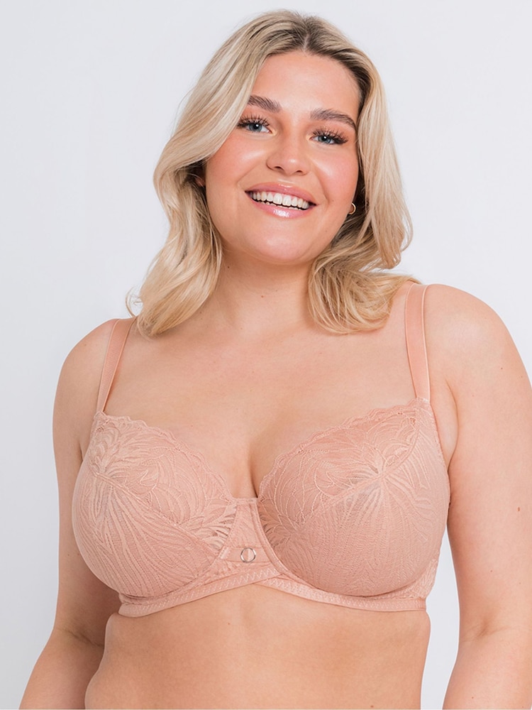 Curvy Kate Orange Lace Daze Balcony Floral Print Bra - Image 2 of 6