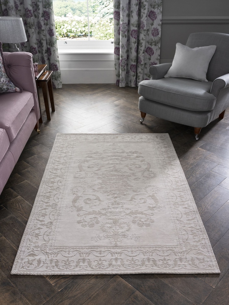 Laura Ashley Dove Grey Josette Rug - Image 1 of 4