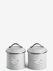 Set of 2 Grey Small Badge Storage Tins - Image 3 of 3
