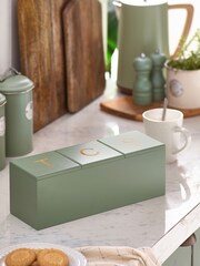 Bamboo Tea, Coffee & Sugar Storage Box - Image 1 of 3