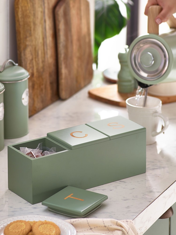 Bamboo Tea, Coffee & Sugar Storage Box - Image 2 of 3