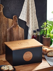 Black Bronx Bread Bin and Board - Image 1 of 4