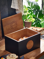 Black Bronx Bread Bin and Board - Image 1 of 3