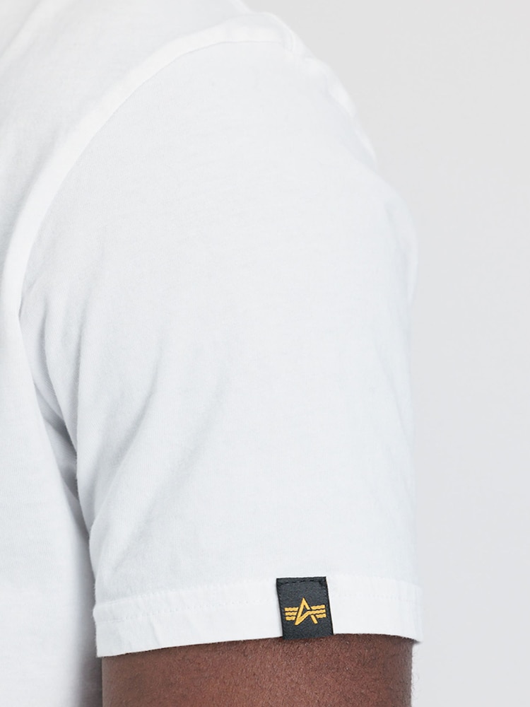 Alpha Industries Basic Small Logo Rep 100% Cotton T-Shirt - Image 4 of 4