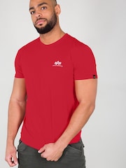 Alpha Industries Small Red Logo Basic 100% Cotton T-Shirt - Image 1 of 6