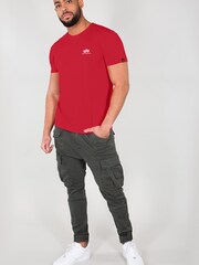 Alpha Industries Small Red Logo Basic 100% Cotton T-Shirt - Image 3 of 6