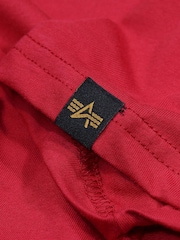 Alpha Industries Small Red Logo Basic 100% Cotton T-Shirt - Image 6 of 6