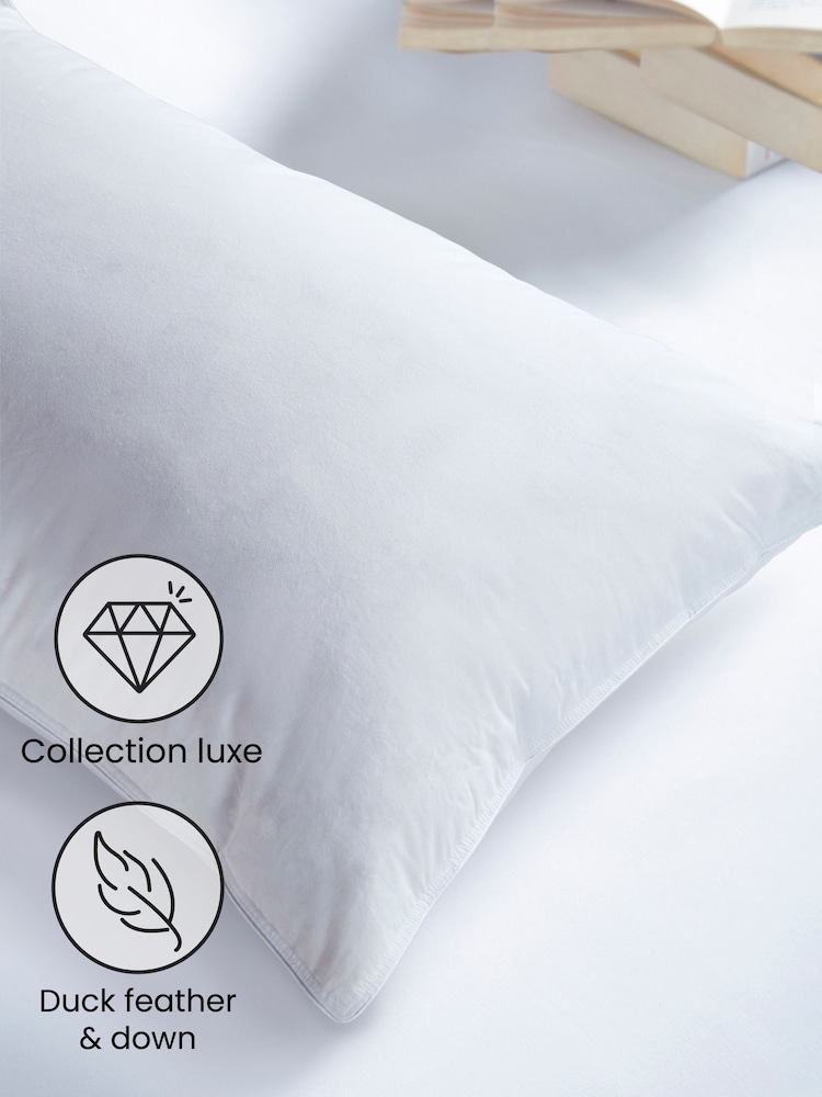 Collection Luxe Duck Down & Feather 100% Cotton Support Pillow - Image 2 of 2