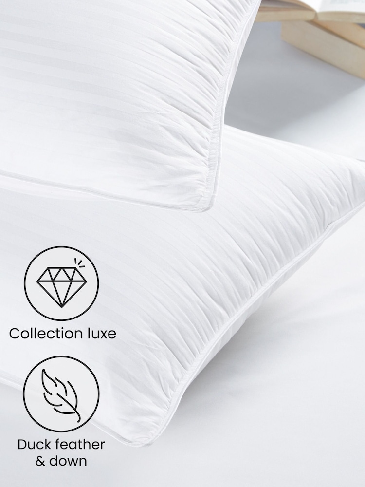 Collection Luxe Goose Down & Feather 100% Cotton Support Pillow - Image 2 of 3