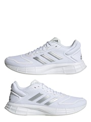 adidas White adidas Grey Duramo 10 Trainers - Image 5 of 9