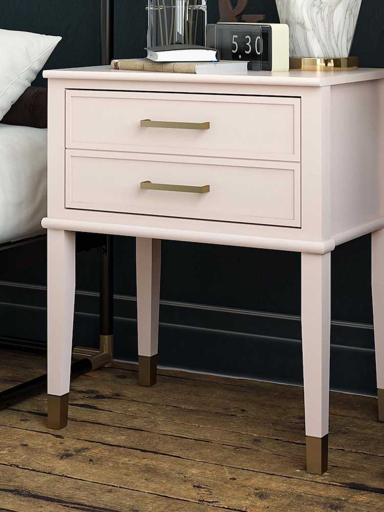 CosmoLiving Pink Westerleigh 1 Drawer Side Table - Image 4 of 4