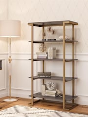 CosmoLiving Grey Camila 5 Shelf Bookcase - Image 1 of 4