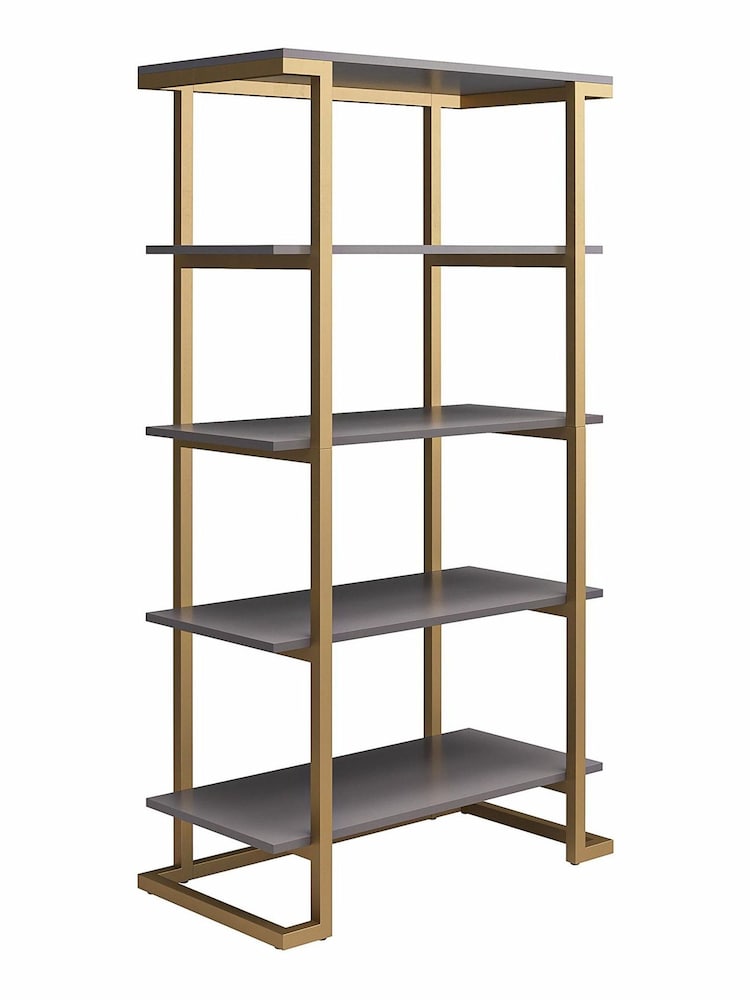 CosmoLiving Grey Camila 5 Shelf Bookcase - Image 4 of 4