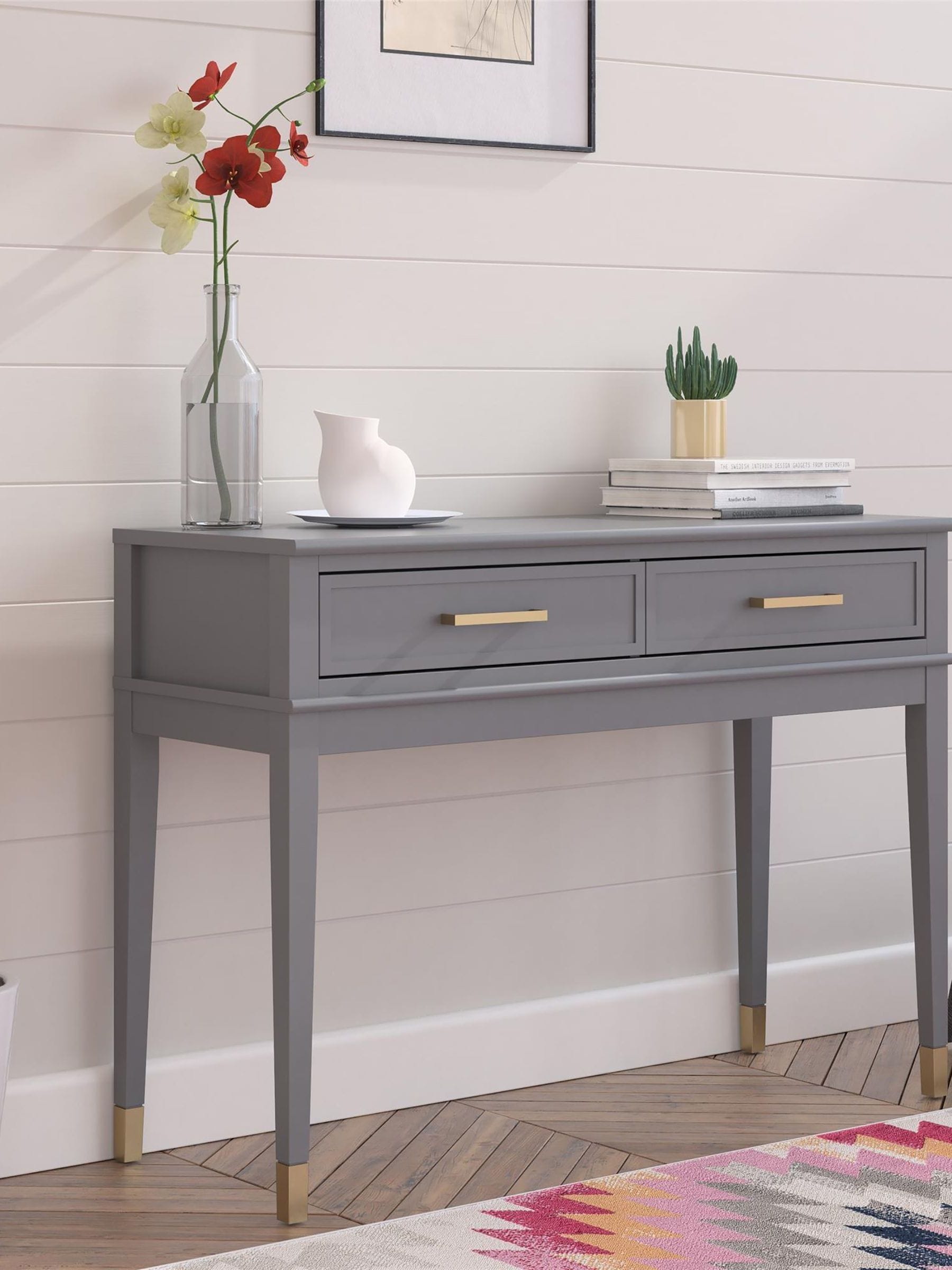 Cosmoliving Unisex Grey Dorel Home Westerleigh 2 Drawer Console Table - Image 4