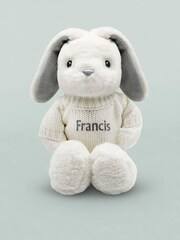 Babyblooms 100% Cotton Personalised Bunny Blanket Keepsake Christening Baby Hamper - Image 2 of 8