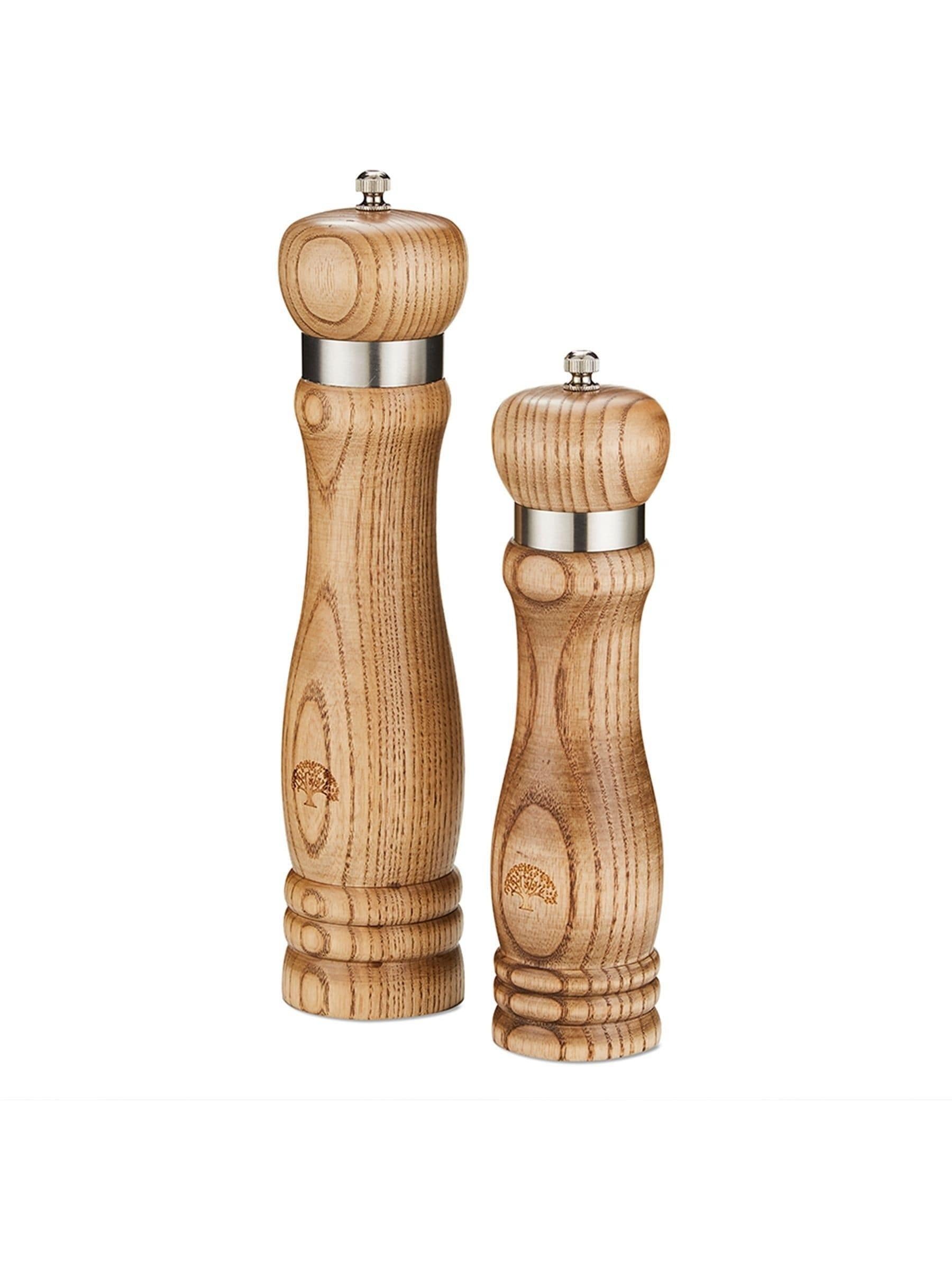 Barbary Oak Brown Hoxton Vintage Salt Pepper Mill Set