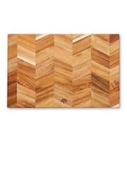 Barbary & Oak Brown Chevron Chopping Board - Image 1 of 4