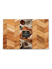 Barbary & Oak Brown Chevron Chopping Board - Image 10 of 10