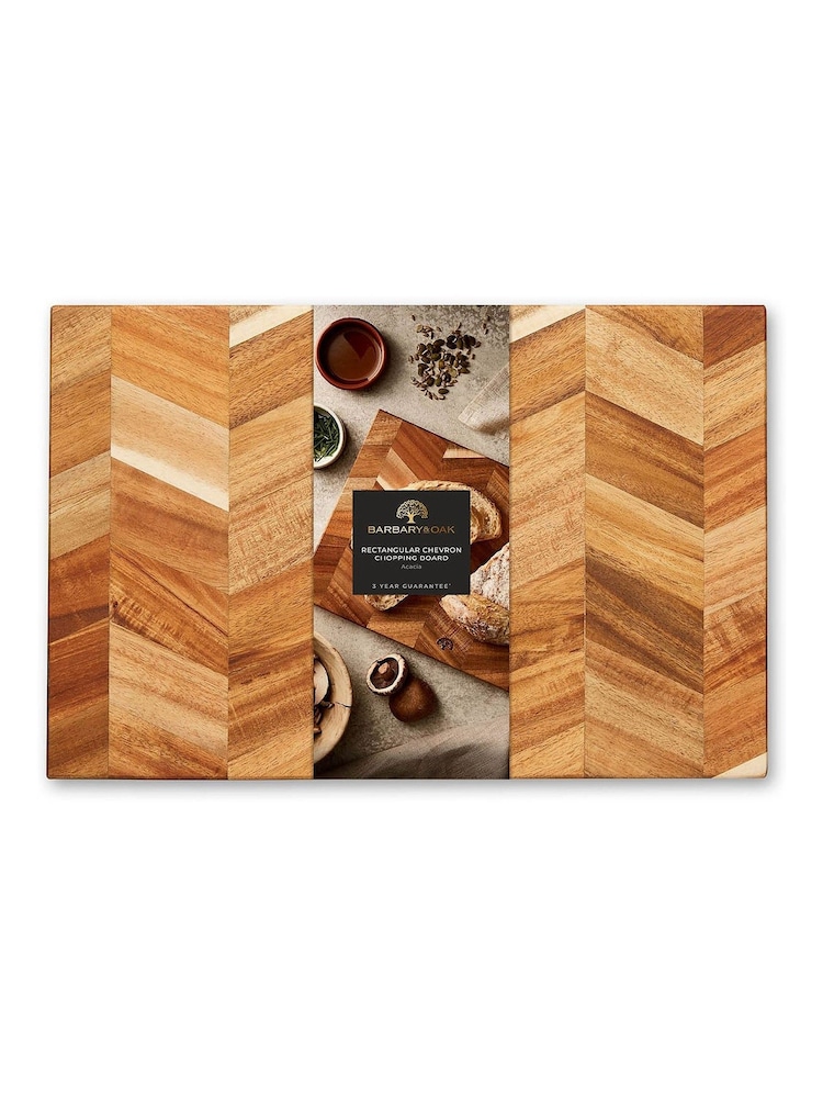 Barbary & Oak Brown Chevron Chopping Board - Image 10 of 10