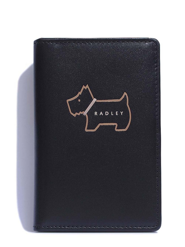 Radley London Small Black Heritage Dog Outline Bifold Cardholder - Image 1 of 3