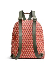 Radley London Geo Red Pepper Medium Zip 100% Cotton Top Backpack - Image 2 of 6