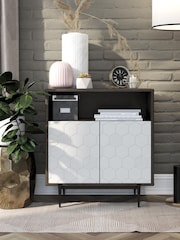 CosmoLiving Grey Oak Olivia Storage Cabinet - Image 1 of 4