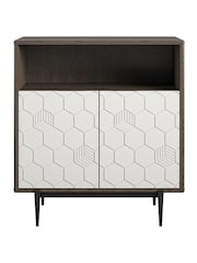 CosmoLiving Grey Oak Olivia Storage Cabinet - Image 4 of 4