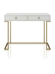 CosmoLiving White Camila Storage Office Desk - Image 3 of 4