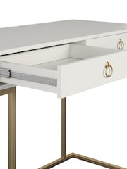 CosmoLiving White Camila Storage Office Desk - Image 4 of 4