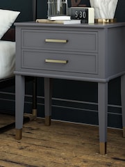 CosmoLiving Graphite Grey Westerleigh 1 Draw Side Table - Image 1 of 4