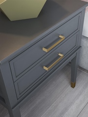 CosmoLiving Graphite Grey Westerleigh 1 Draw Side Table - Image 2 of 4