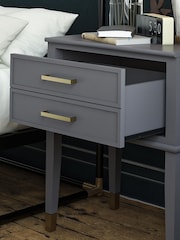 CosmoLiving Graphite Grey Westerleigh 1 Draw Side Table - Image 4 of 4