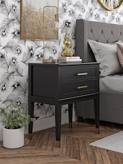 CosmoLiving Black Westerleigh 1 Draw Side Table - Image 1 of 6