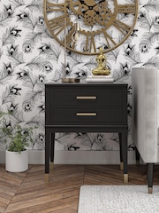 CosmoLiving Black Westerleigh 1 Draw Side Table - Image 2 of 6